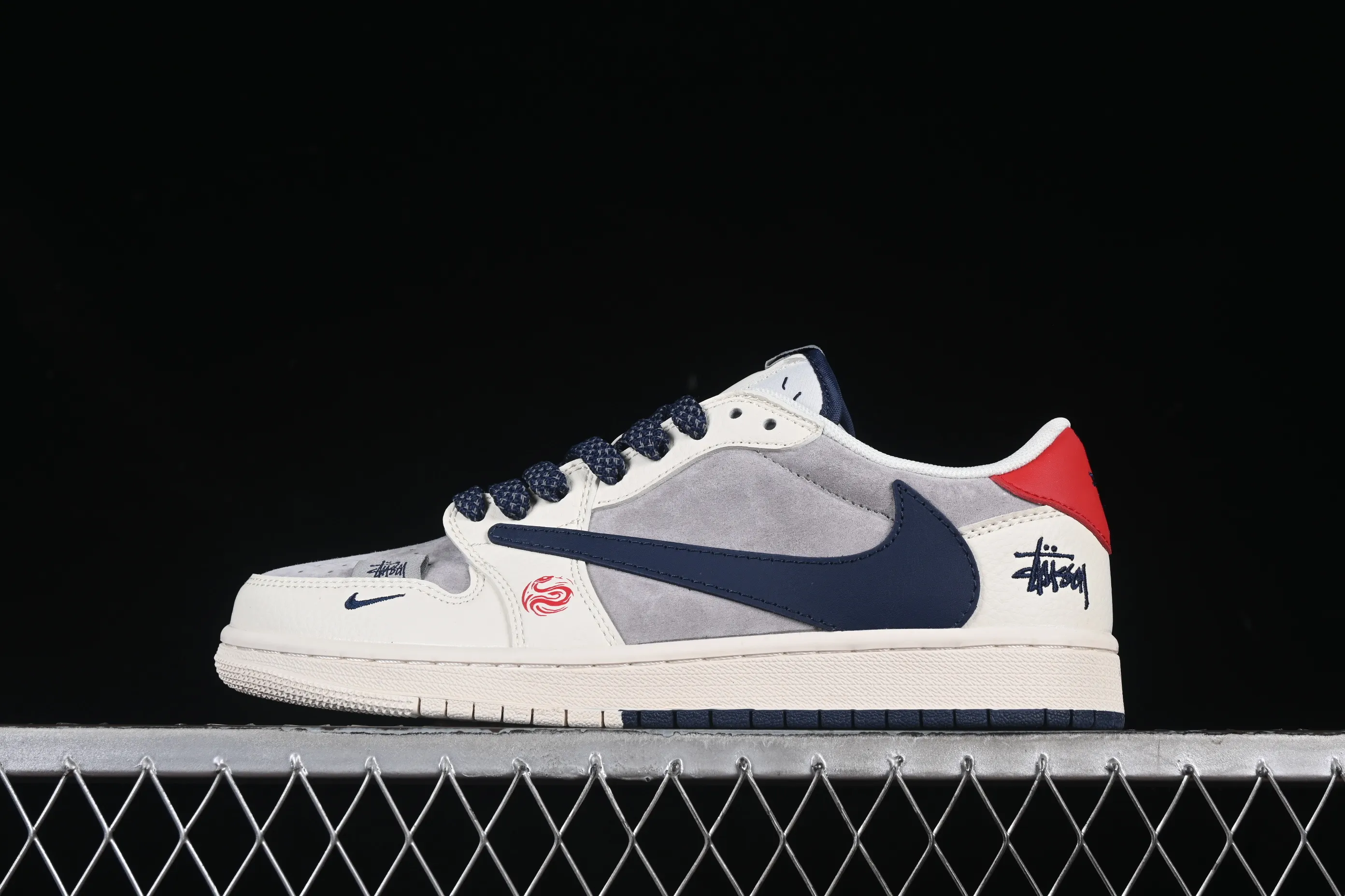 All categories Air Jordan Jordan series basketball shoes Air Jordan 1 Low high-end customized low-top sneakers Travis Scott x Fragment Design x Air Jordan 1 Low OG SP AJ1 Joe 1 Stusi jointly branded Year of the Snake limited edition red tail low-top cultural casual sneakers SJ2068-143